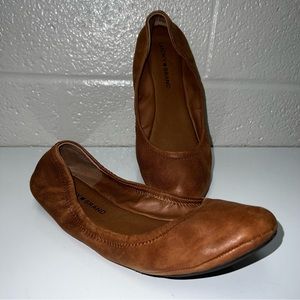 Lucky Brand Women’s Size 8 Brown Leather Emmie Ballet Flats Casual slip on